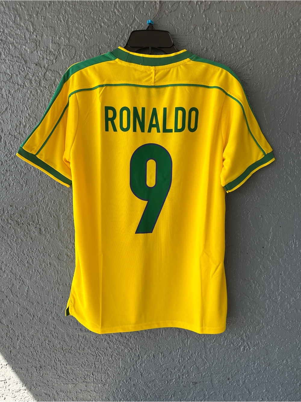 Brazil Ronaldo 1998 Yellow Retro Jersey Men